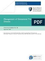Management of Gestational Trophoblastic Disease: Green-Top Guideline No. 38