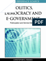 Politics, Democracy and E-Government