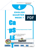 English Quarter 4 Week 7: Ca PS LE T
