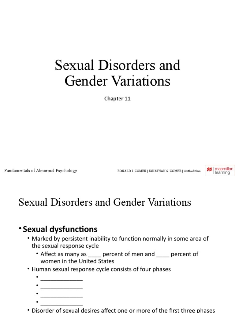 Sexual Disorders and Gender Variations | PDF | Sexual Dysfunction ...