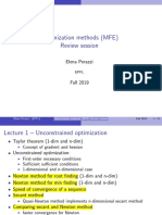 Optimization Methods (MFE) Review Session: Elena Perazzi