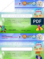 Guinayangan Elementary School appreciation certificates