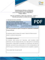 Unidad 1 - Tarea 1 - Métodos para Probar La Validez de Argumentos