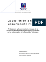 Gestión de la comunicación interna en las universidades valencianas
