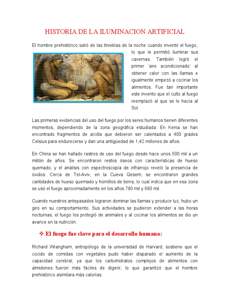 Evolución de la Iluminación Artificial | PDF | Diodo emisor de luz | Vela