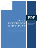 Derecho administrativo - Procedimiento y acto