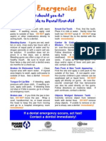 Dental Emergencies Flyer-English
