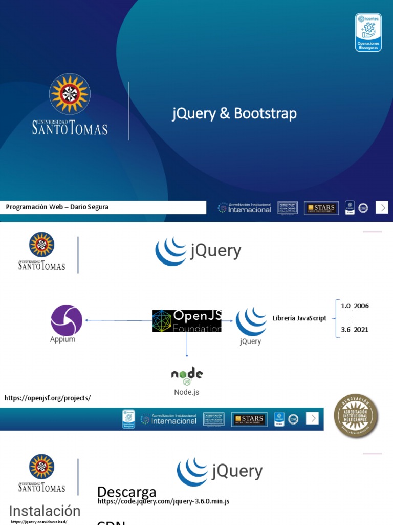 jQuery 3.6.0: Comandos y Ejercicios | PDF | J Query | Hipertexto