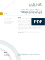 Artigo - 2020 - Desafios da Inclusão no Espaço daEducação Superior a Distância no Brasil