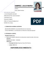 Partes de Un Curriculum Vitae