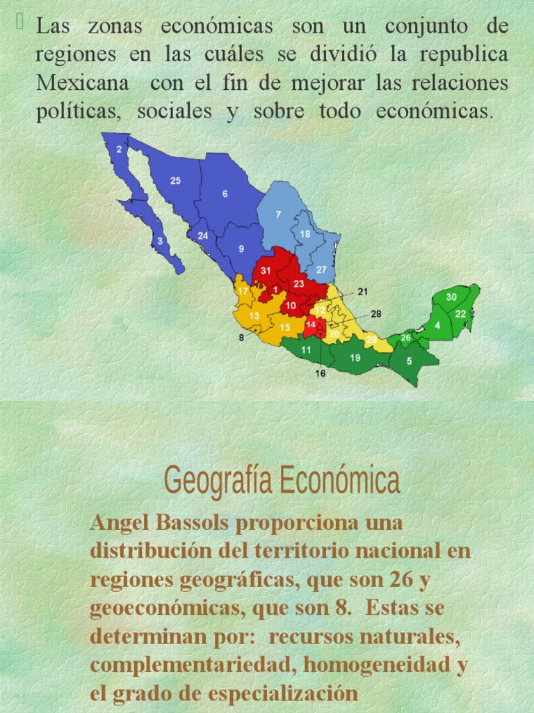 Zonas Económicas de México: Análisis Regional | PDF | Agricultura ...