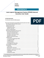 Reference: Plant Exports Management System (PEMS) External Executive User Guide