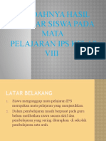 Rendahnya Hasil Belajar Siswa Pada Mata Pelajaran Ips Kelas Viii