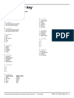 Test Answer Key: Units