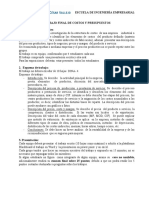 Costos y Presupuestos Indicaciones Trabajo Final