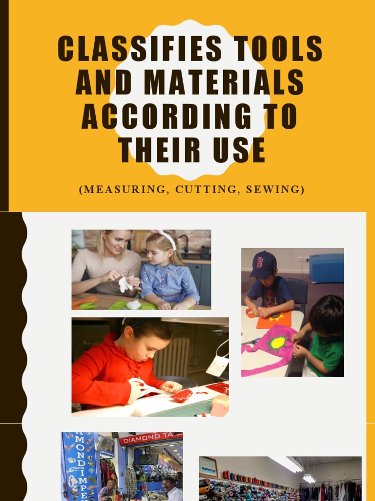 Classifying Tools and Materials According To Their Use 2 PDF Sewing