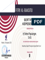 Sertifikat Excel HJ - Fatma Paputungan, S.ag