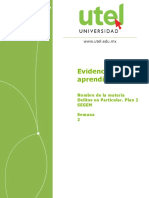 Delitos en Particular SEGEM: Evidencia de aprendizaje sobre delitos contra la vida e integridad corporal