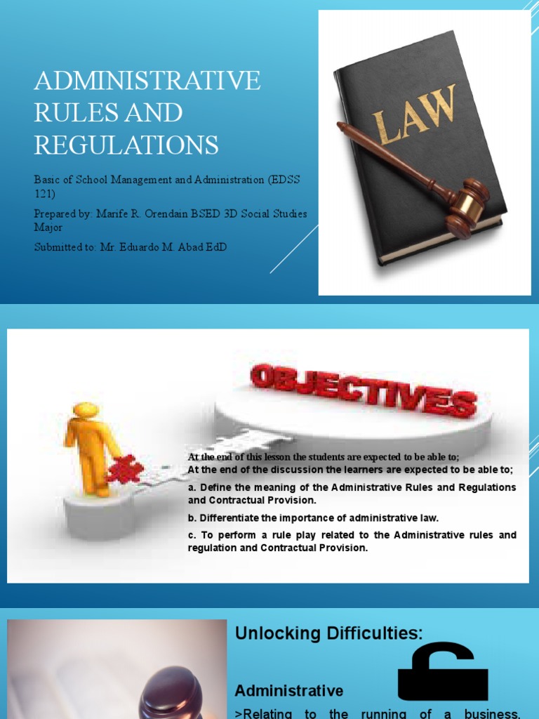 Administrative Rules and Regulations Edss 121 | PDF | Government ...