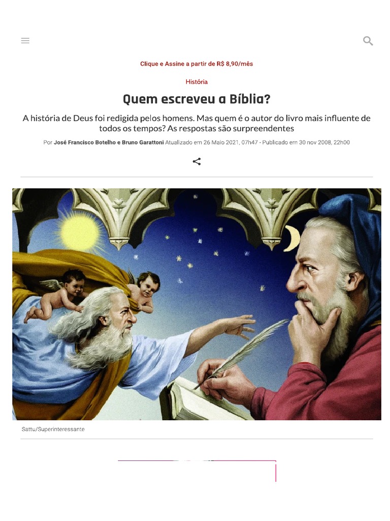 Quem Escreveu A Bíblia - Super | PDF