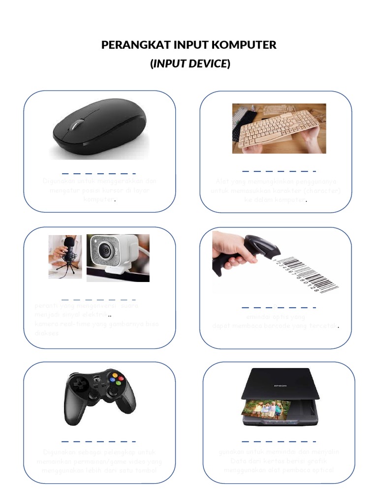 Perangkat Input Komputer dan Fungsinya | PDF