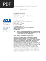 ACLU Washington Letter