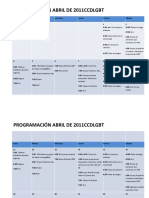 programacion ABRIL  2011