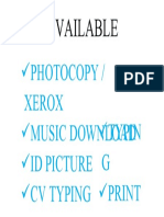 Available HERE!!!: Photocopy / Xerox Music Download Id Picture CV Typing Typin G Print