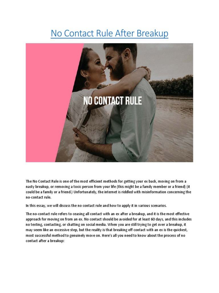 Understanding the No Contact Rule | PDF | Emotions | Behavioural Sciences