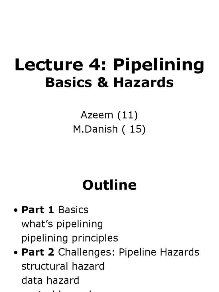 lecture-4-pipelining-basics-hazards-an-overview-of-pipelining