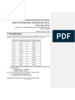 Modul Pengujian Koefisien Regresi Linear Sederhana (Uji T Uji F)