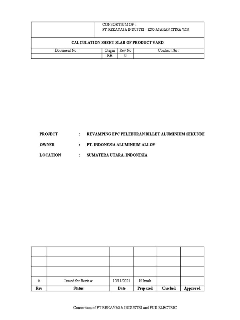 Citra Win Aluminium Slab Design Report | PDF | Strength Of Materials ...