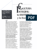 F. Javier Saura - La Cultura Integral Lo Esoterico y Lo Exoterico