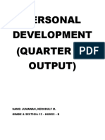 Personal Development (Quarter 1 - Output) : Name: Jumawan, Kerodulf M. Grade & Section: 12 - Humss - B