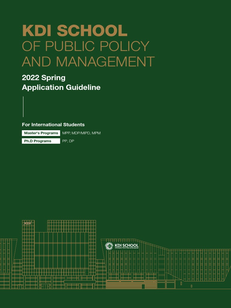 Of Public Policy and Management Kdi School PDF Academic Degree