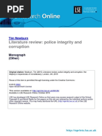 Literature Review: Police Integrity and Corruption: Tim Newburn