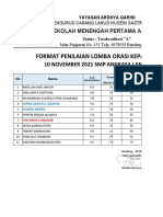 Hasil Penilaian Lomba Orasi Kepahlawanan