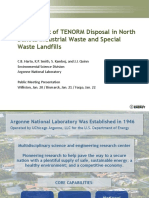 Assessment of TENORM Disposal in North Dakota Industrial Waste and Special Waste Landfills