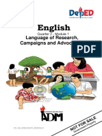 Language of Research, Campaigns and Advocacies