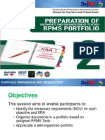 Portfolio Preparations and Assessment
