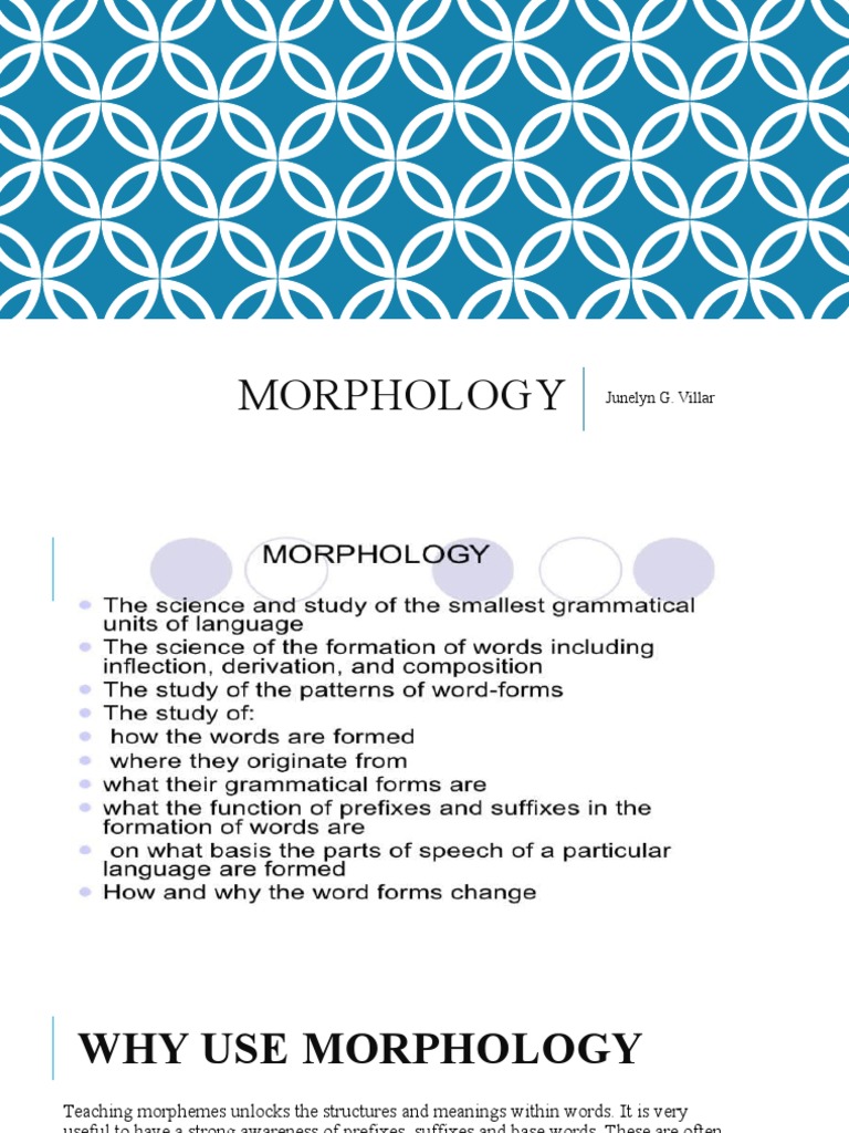 Morphology Linguistics Pdf , Introduction to English Morphology – JPOO