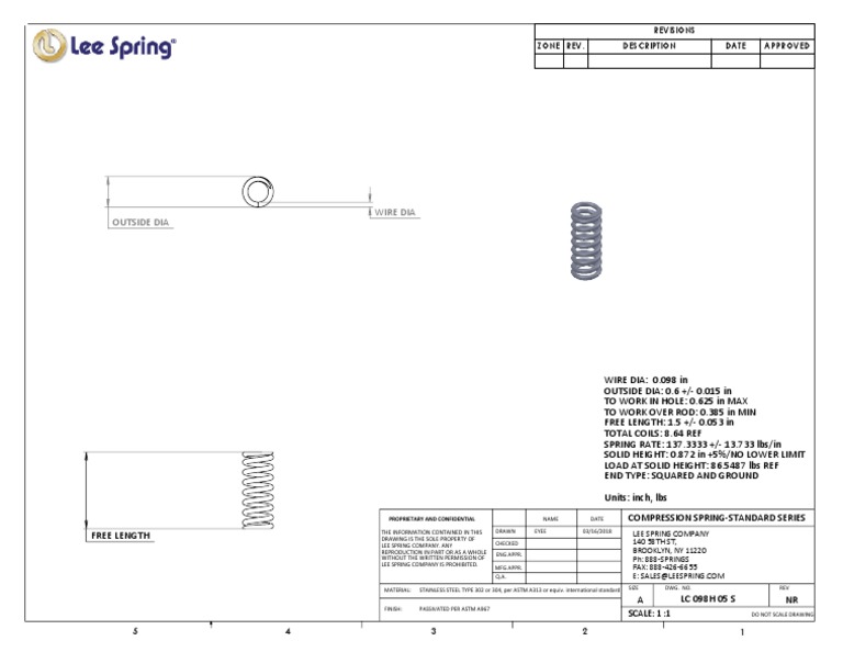 Compression Spring Specifications | PDF | Building Engineering ...