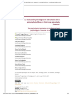 La evaluación psicológica en los campos de la psicología jurídica en Colombia_ psicología forense_