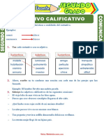 Adjetivo Calificativo Para Segundo Grado de Primaria