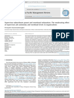 Supervisor-Subordinate Guanxi and Emotional Exhaustion The Moderating Effect