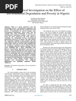 An Empirical Investigation On The Effect of Environmental Degradation and Poverty in Nigeria