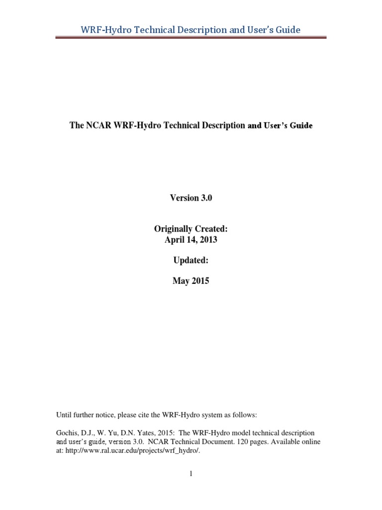 WRF-Hydro User's Guide v3.0 | PDF | Library (Computing) | Linux