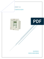 Assignment-3: Protection and Switch Gear