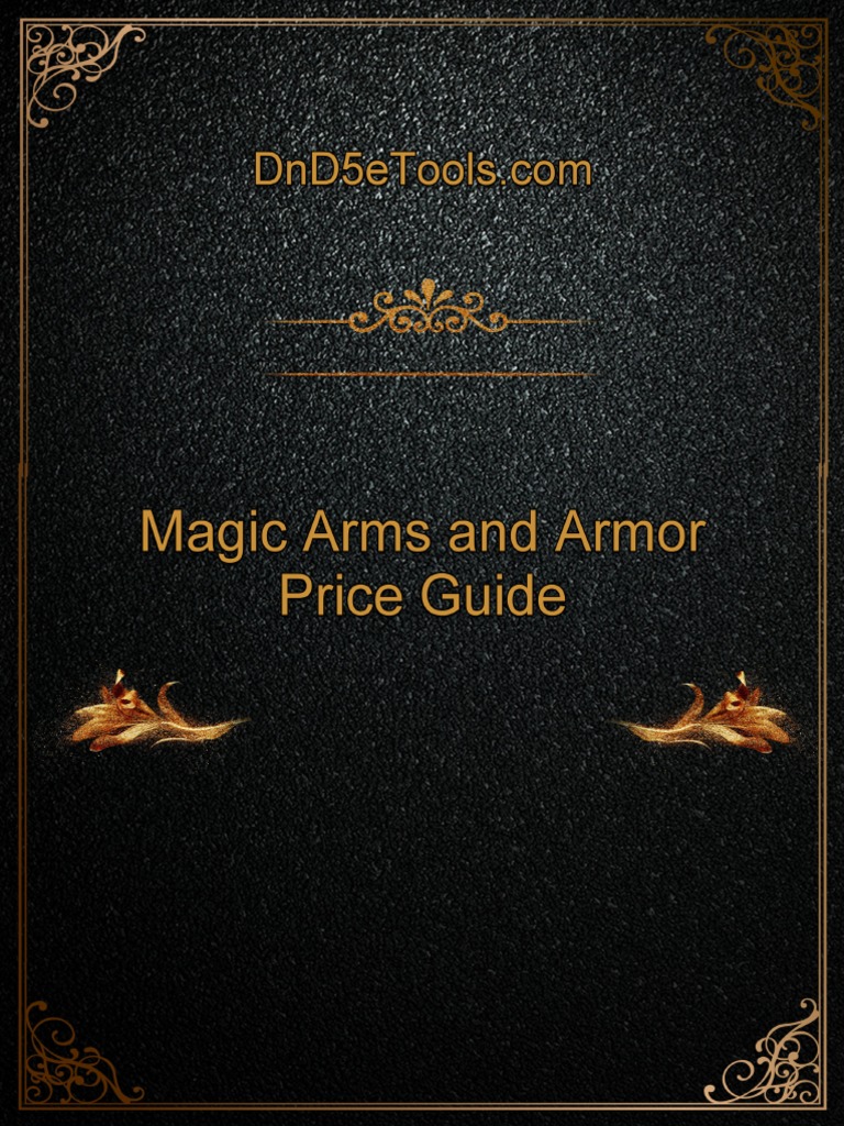 Magic Arms and Armor Price Guide PDF Armour Projectile Weapons