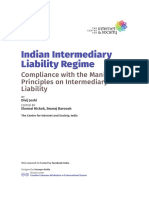 Indian Intermediary Liability Regime: Compliance With The Manila Principles On Intermediary Liability